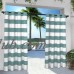 Exclusive Home Indoor/Outdoor Stripe Cabana Window Curtain Panel Pair with Grommet Top   556661430